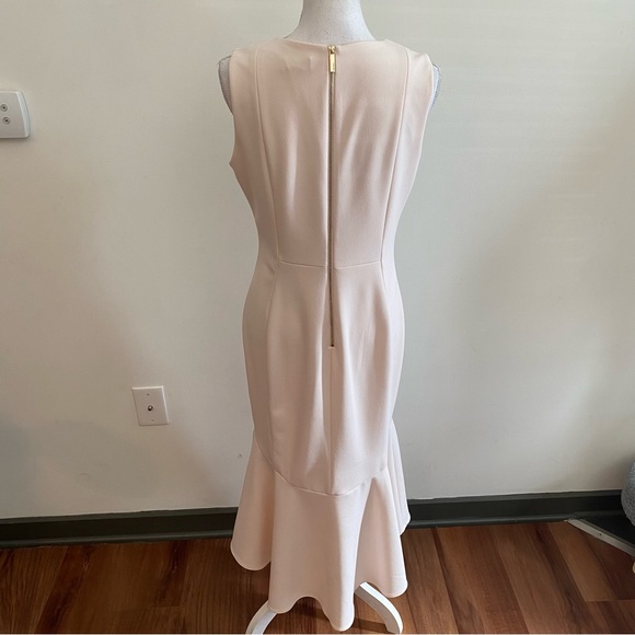 Calvin Klein Women’s High Low Scuba Dress In Light Pink Size 10 - Picture 8 of 11